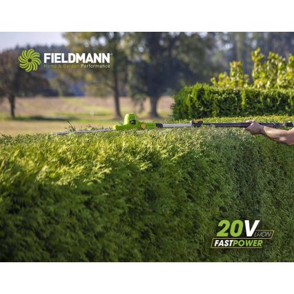 Fieldmann - Akumulatorske teleskopske škare za živicu 20V