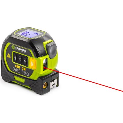 Fieldmann - Laserski daljinomjer s LED zaslonom i metrom na savijanje 2xAA