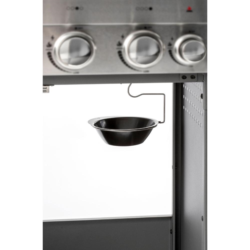 Fieldmann - Plinski roštilj, 5 gorionika, matirani krom