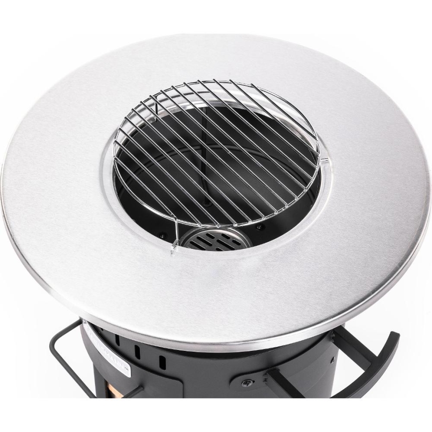 Fieldmann - Prenosni roštilj 3u1 inox/crni