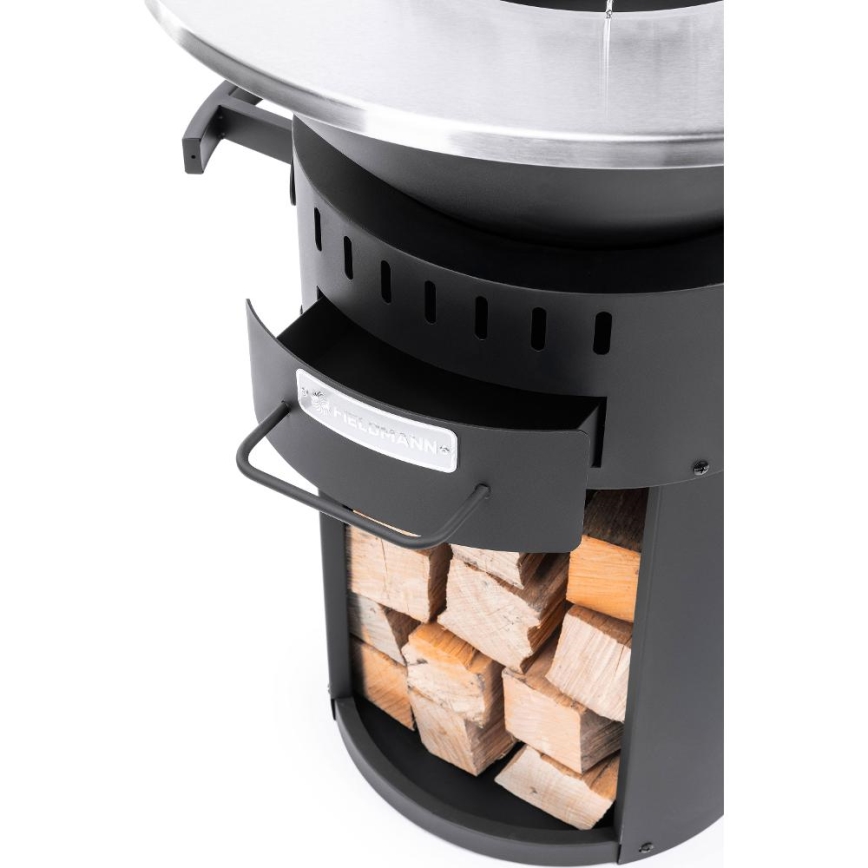 Fieldmann - Prenosni roštilj 3u1 inox/crni