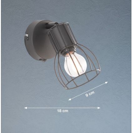 Fischer & Honsel 30074 - Zidna reflektorska svjetiljka KAFES 1xE14/25W/230V