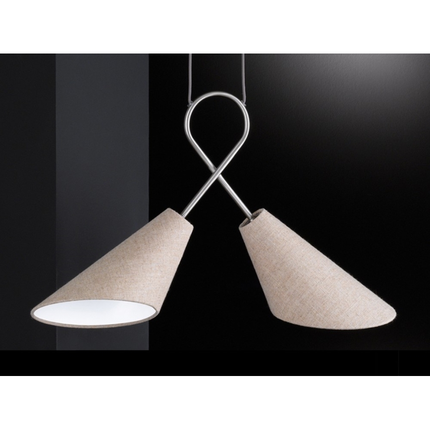 Fischer & Honsel 65170 - Luster na sajli SAGA 2xE27/12W/230V