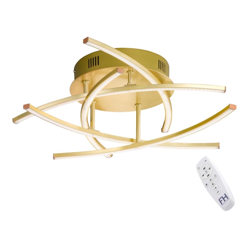 Fischer & Honsel - LED stropna lampa CROSS s prigušivanjem 5xLED/4W/230V + daljinski upravljač