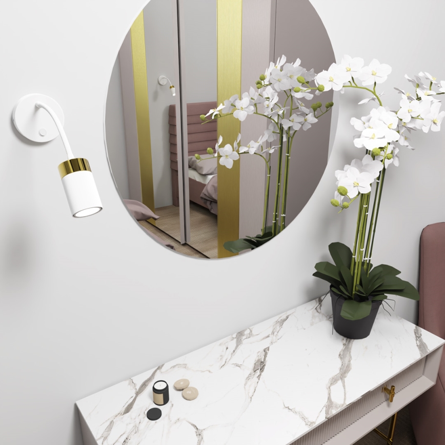 Fleksibilna lampa JOKER 1xGU10/8W/230V bijela/zlatna