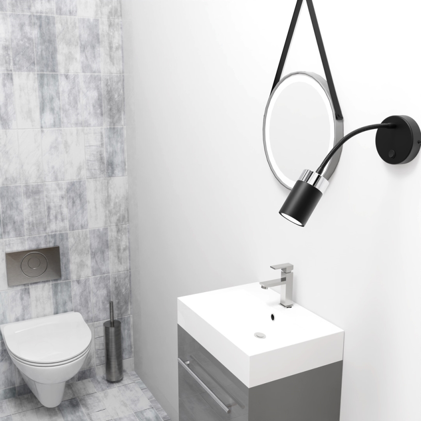 Fleksibilna lampa JOKER 1xGU10/8W/230V crna/mat krom