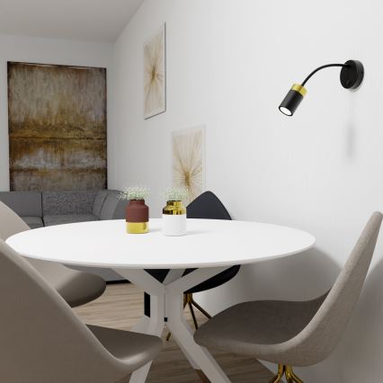 Fleksibilna lampa JOKER 1xGU10/8W/230V crna/zlatna