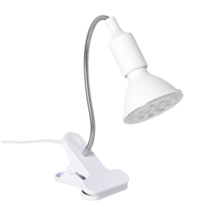 Fleksibilna stolna lampa s kopčom za uzgoj biljaka PLANTY 1xE27/30W/230V bijela