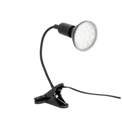 Fleksibilna stolna lampa s kopčom za uzgoj biljaka PLANTY 1xE27/30W/230V crna
