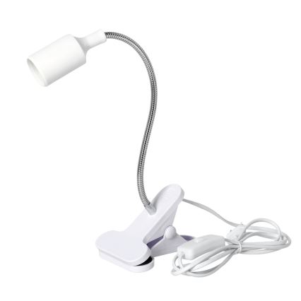 Fleksibilna stolna lampa s kopčom CLIP 1xE27/30W/230V bijela