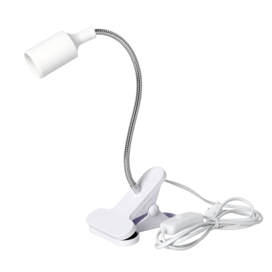Fleksibilna stolna lampa s kopčom CLIP 1xE27/30W/230V bijela