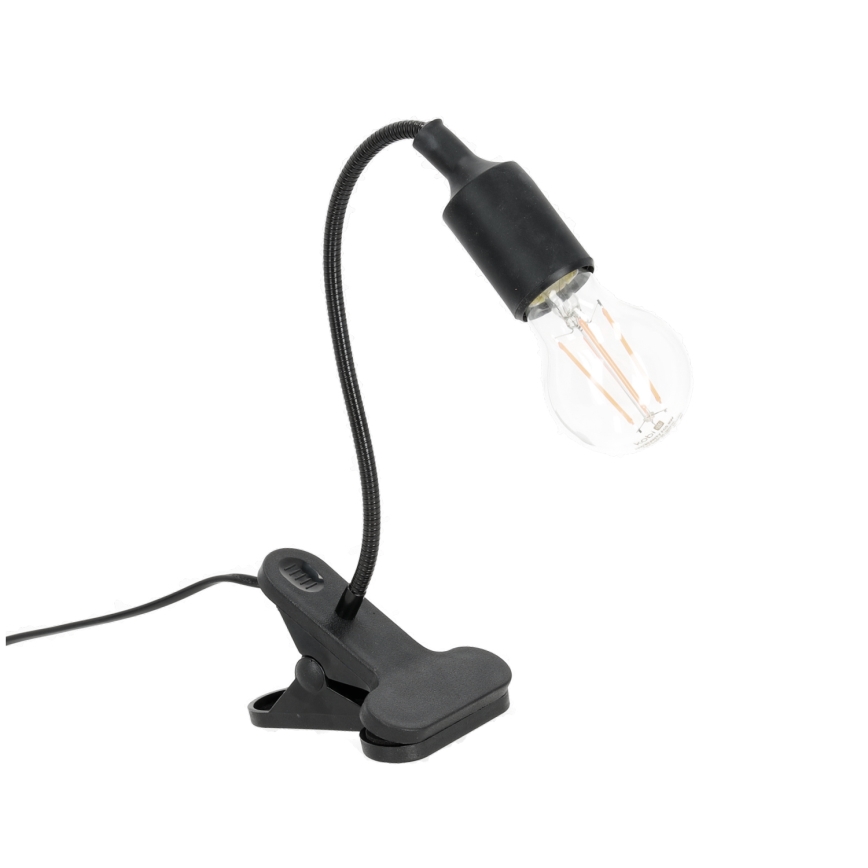 Fleksibilna stolna lampa s kopčom CLIP 1xE27/30W/230V crna