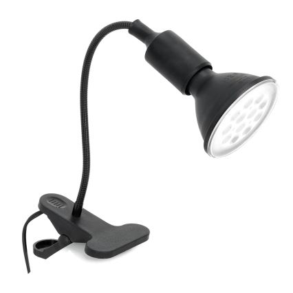 Fleksibilna stolna lampa s kopčom CLIP 1xE27/30W/230V crna