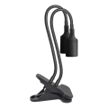 Fleksibilna stolna lampa s kvačicom za uzgoj biljaka PLANTY 2xE27/30W/230V crna