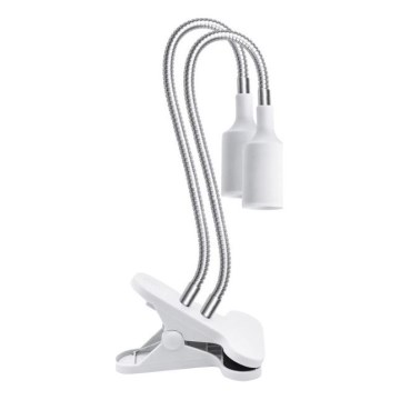 Fleksibilni stolna lampa s kopčom za uzgoj biljaka PLANTY 2xE27/30W/230V bijela