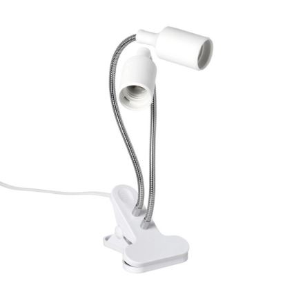 Fleksibilni stolna lampa s kopčom za uzgoj biljaka PLANTY 2xE27/30W/230V bijela