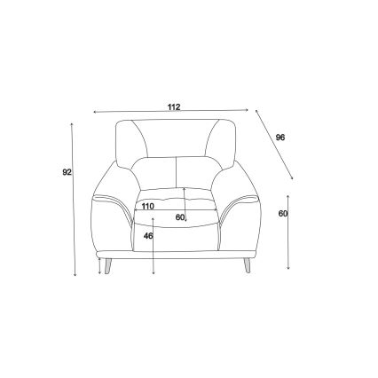 Fotelja LIVORNO crna