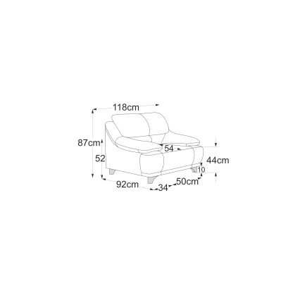 Fotelja RIMINI smeđa
