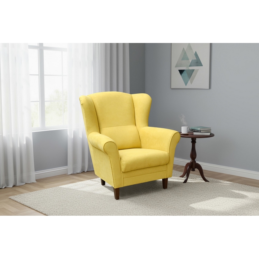 Fotelja s krilima GALA žuta