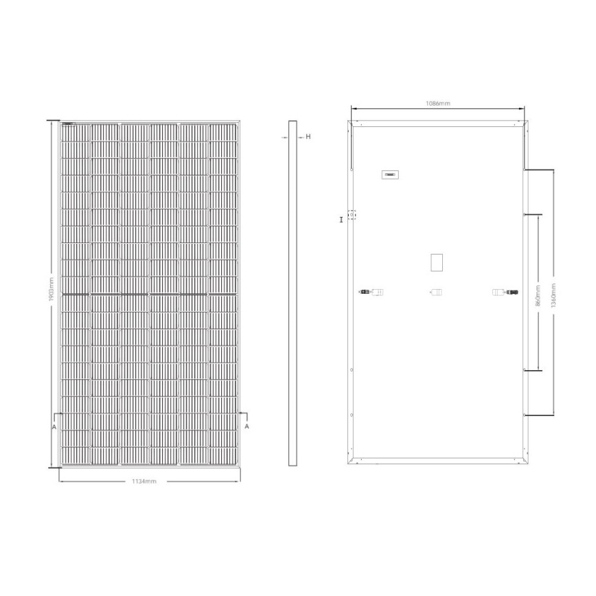 Fotonaponski solarni panel JINKO 460Wp crni okvir IP68 Half Cut