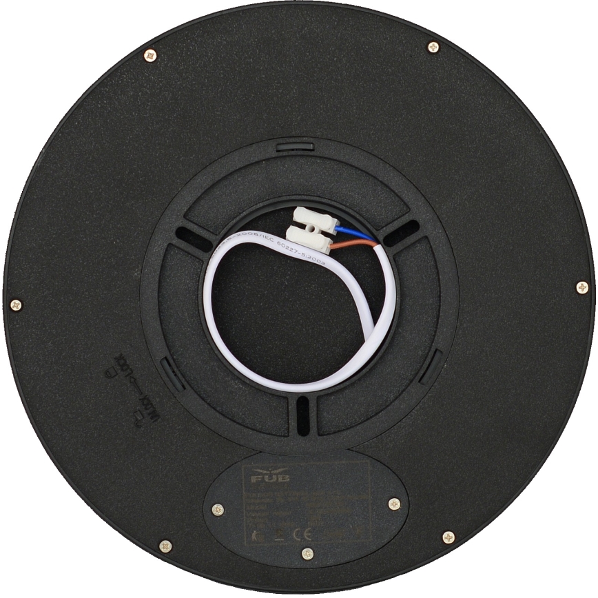 Fulgur 41811 - LED Stropna svjetiljka NOMY LED/18W/230V 3000/4000/6000K IP40 pr. 23 cm crna