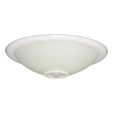 Fulgur s-22941 - Stropna svjetiljka sa senzorom pokreta i sumraka DARINA 2xE27/40W/230V Ø 30 cm bijela