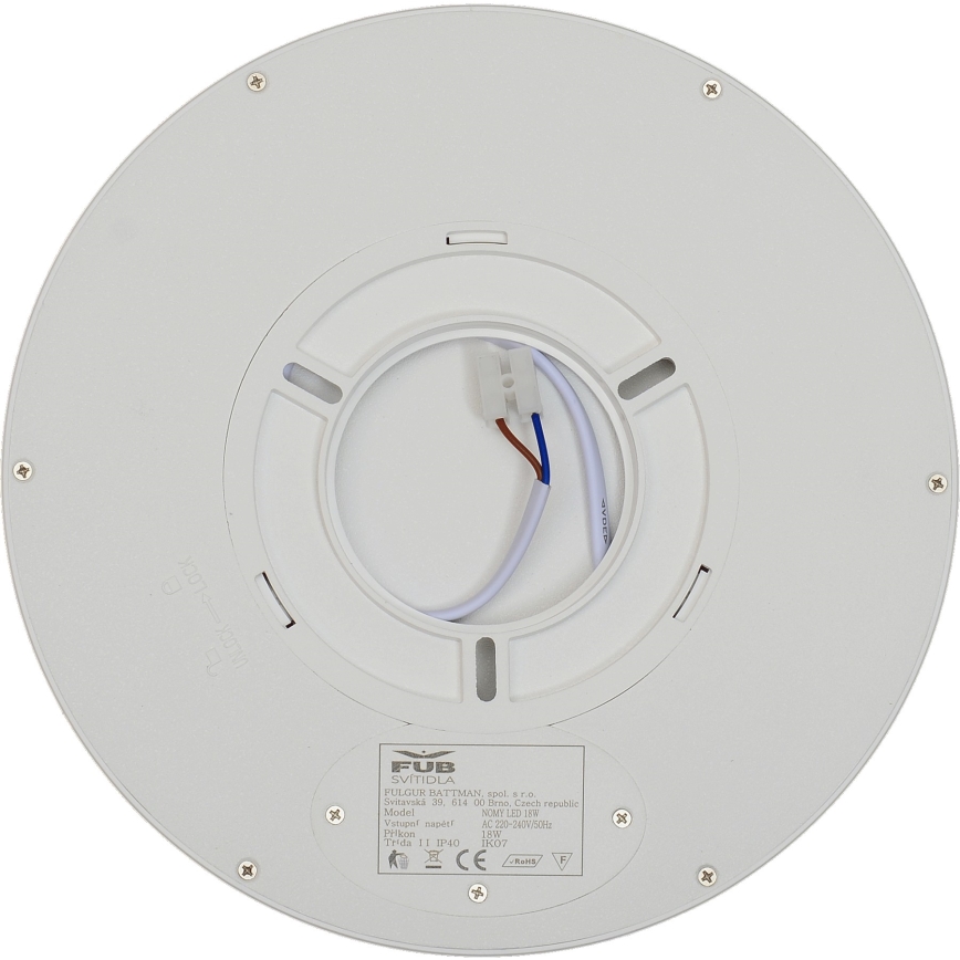 Fulgur s-42584 - LED Stropna svjetiljka sa senzorom pokreta NOMY-S LED/18W/230V 3000/4000/6000K IP40 pr. 23 cm bijela