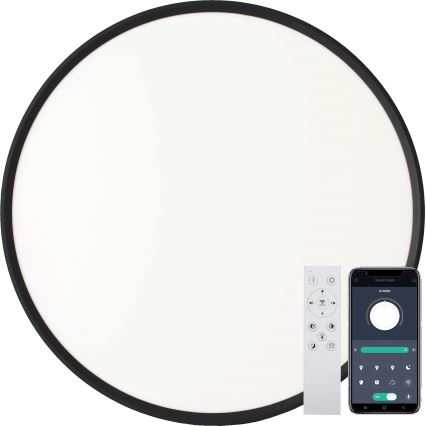 Fulgur s-43040 - LED stropno svjetlo NOMY-RC, prigušivo LED/40W/230V 3000/4000/6500K Ø 50 cm IP40 crno + daljinski upravljač