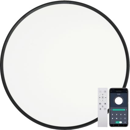 Fulgur s-43042 - LED prigušivo stropno svjetlo NOMY-RC LED/50W/230V 3000/4000/6500K Ø 60 cm IP40 crno + daljinski upravljač