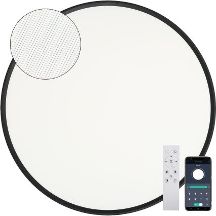 Fulgur s-43059 - LED prigušiva stropna svjetiljka NOMY LED/50W/230V 3000-6500K Ø 60 cm UGR19 IP40 Wi-Fi crna + daljinski upravljač
