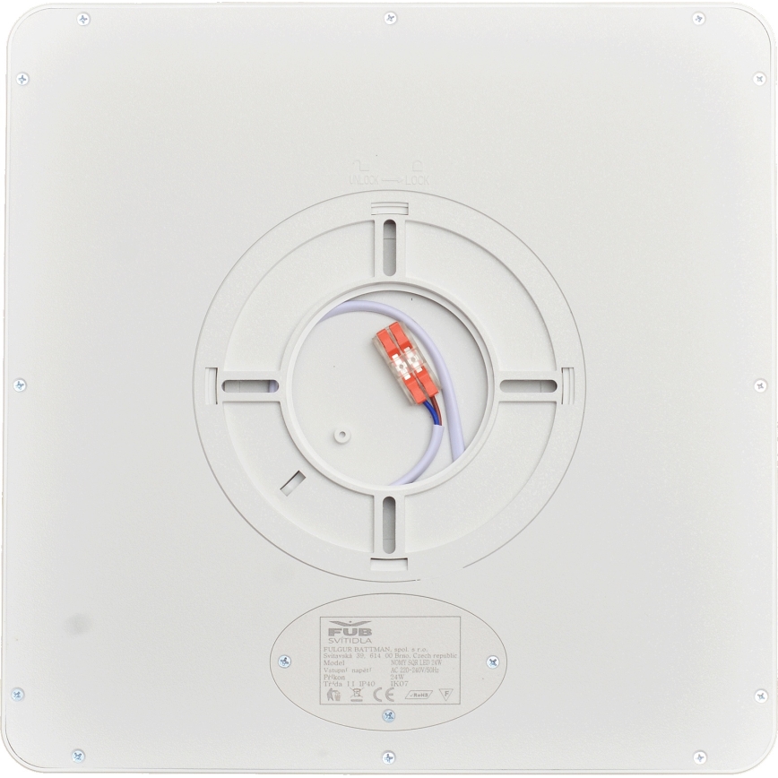 Fulgur s-43102 - LED stropna svjetiljka NOMY LED/24W/230V 3000/4000/6500K IP40 30x30 cm bijela