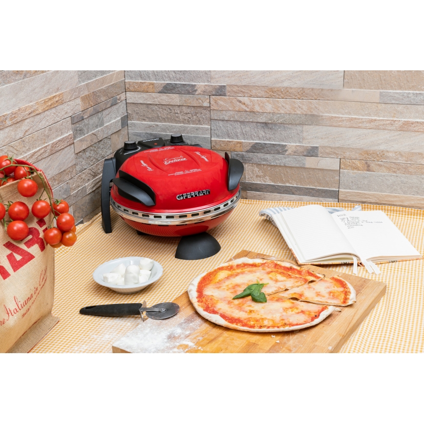 G3Ferrari G1000602 - Pizza pećnica DELIZIA 1200W/230V crvena