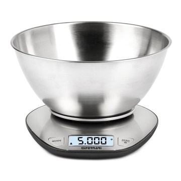 G3Ferrari G2006200 - Digitalna kuhinjska vaga s posudom, 2x AAA, nehrđajući čelik