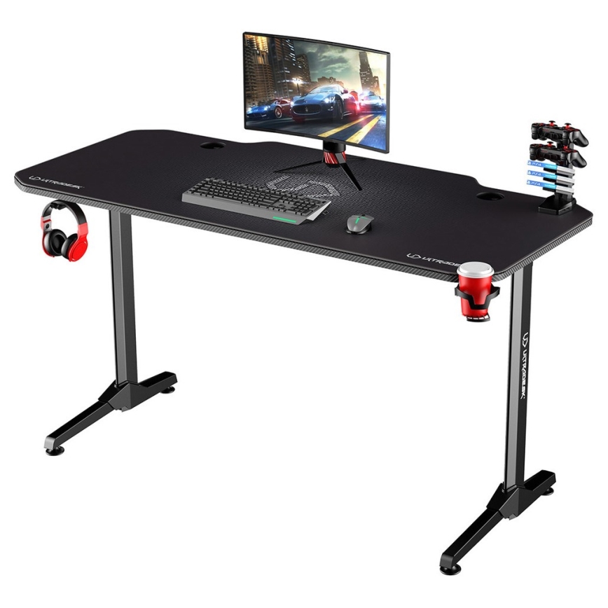 Gaming stol 140 x 66 cm crna