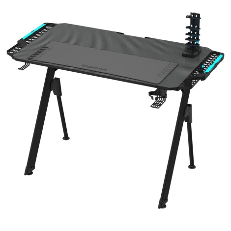 Gaming stol FALCON s LED RGB pozadinskim osvjetljenjem 116x60 cm crna