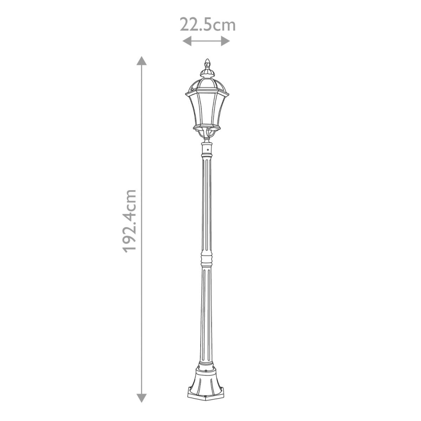 Garden Zone - Vanjska lampa LEDBURY 1xE27/100W/230V IP44 crna