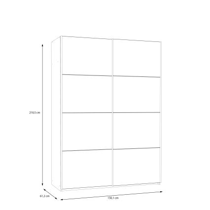 Garderobni ormar KARO 150x210 cm bijeli