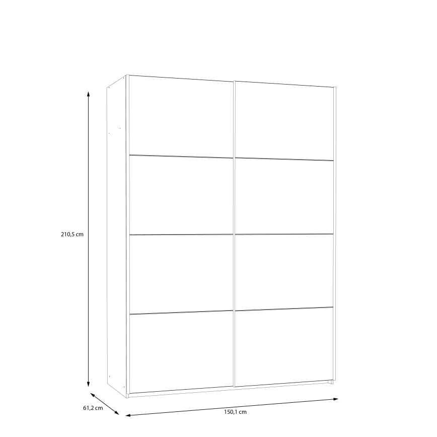 Garderobni ormar KARO 150x210 cm bijeli