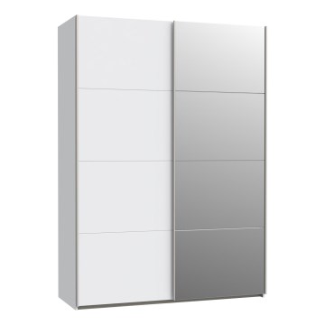Garderobni ormar KARO 150x210 cm s ogledalom, bijeli