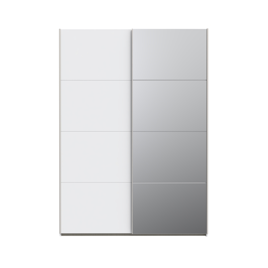 Garderobni ormar KARO 150x210 cm s ogledalom, bijeli