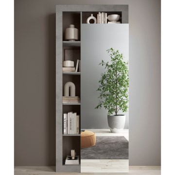 Garderobni ormar LENOR 91x209 cm bijela/siva beton