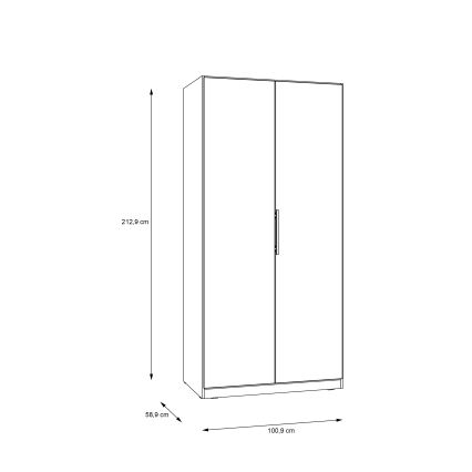Garderobni ormar MARO 100x213 cm Artisan hrast