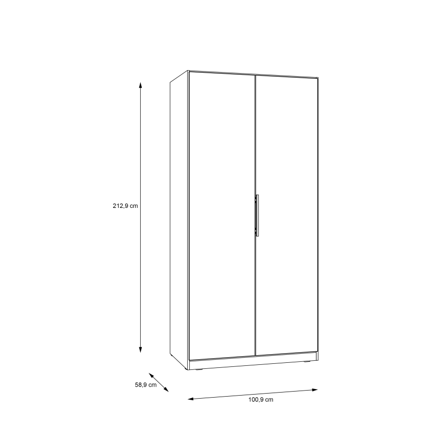Garderobni ormar MARO 100x213 cm Artisan hrast