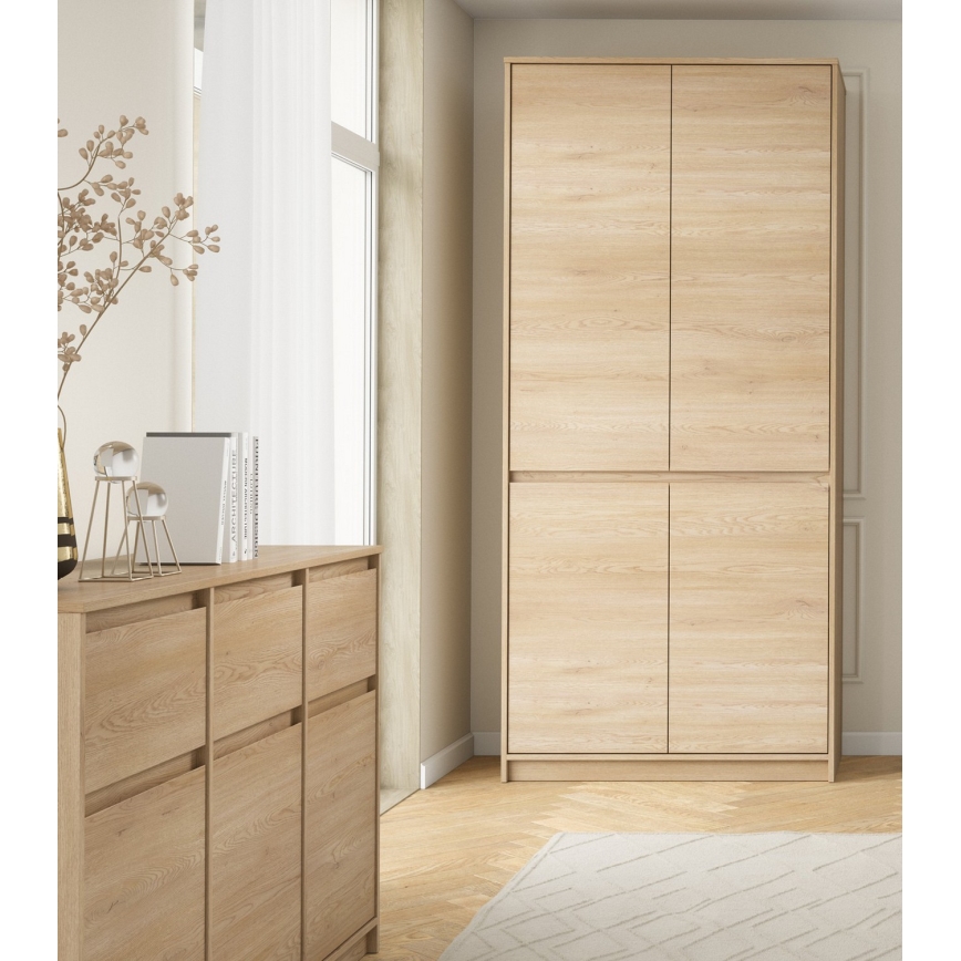 Garderobni ormar MIYABI 90x198x52 cm, hrast Cremona