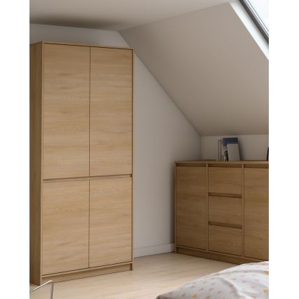 Garderobni ormar MIYABI 90x198x52 cm, hrast Cremona