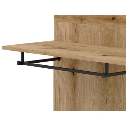 Garderobni zid s ogledalom SVEN smeđa/grafit