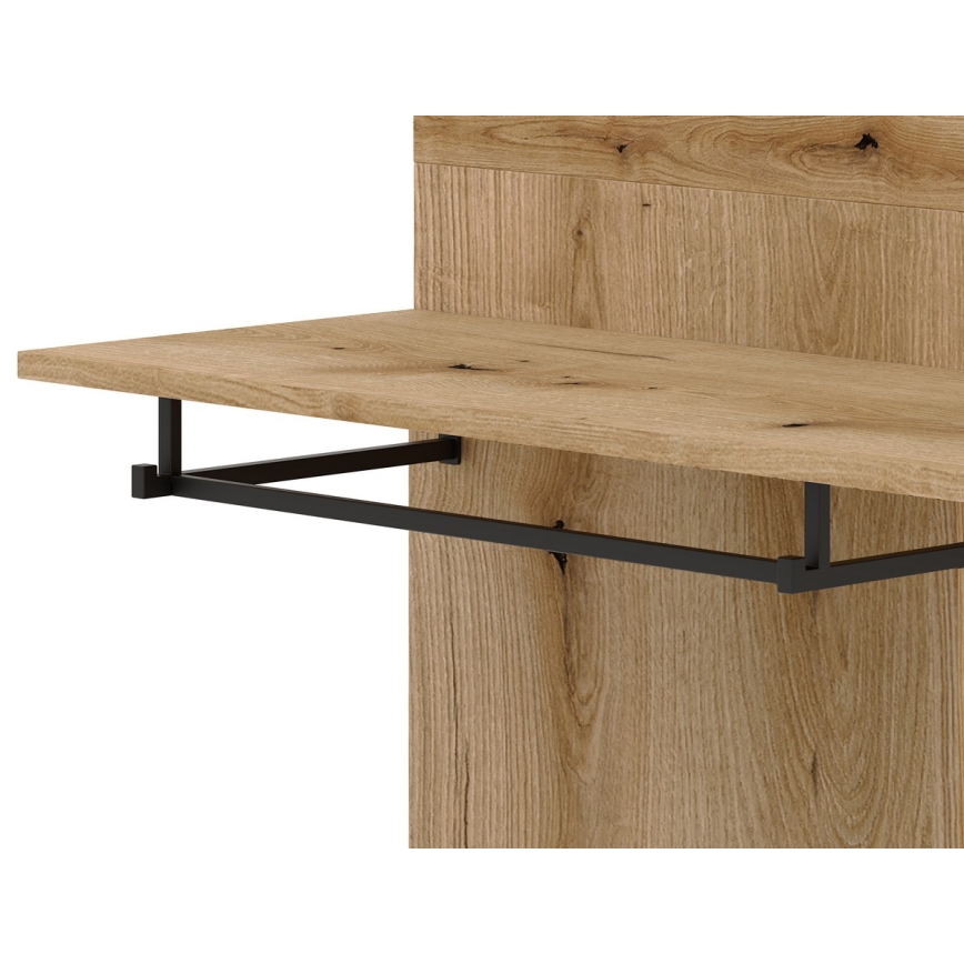 Garderobni zid s ogledalom SVEN smeđa/grafit