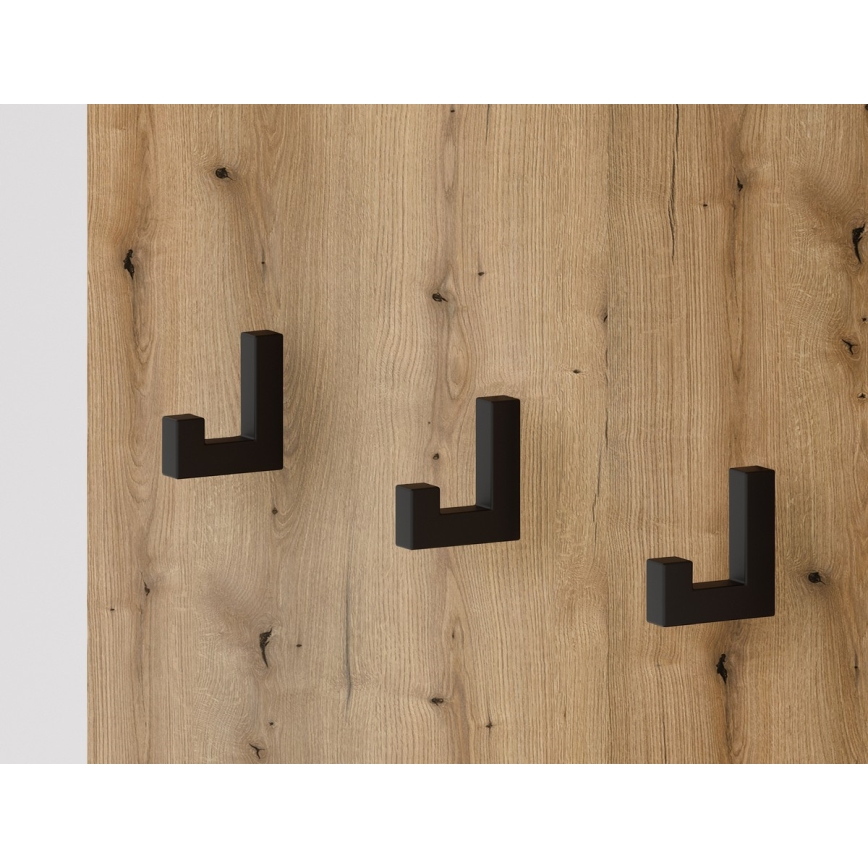 Garderobni zid s ogledalom SVEN smeđa/grafit