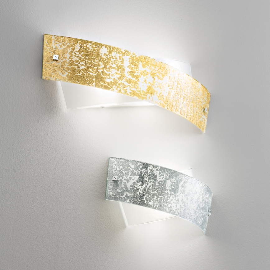 Gea Luce CAMILLA A P arg - Zidna svjetiljka CAMILLA 2xE14/28W/230V 34 cm srebrna
