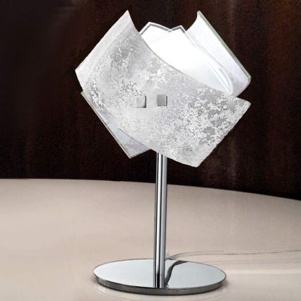 Gea Luce CAMILLA L P arg - Stolna lampa CAMILLA 1xE14/42W/230V srebrna